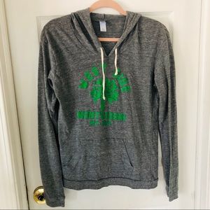 Alternative earth longsleeve west side Montessori lightweight hoodie SIZE XL